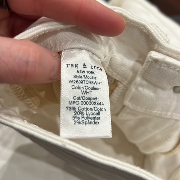 NWT rag & bone Jeans Nina High-Rise Ankle Skinny in White Size 30 (8-10) - Picture 8 of 13